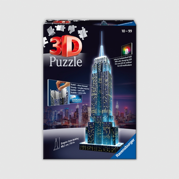 R125661 3D 퍼즐 엠파이어 스테이트 빌딩 LED 216피스 퍼즐